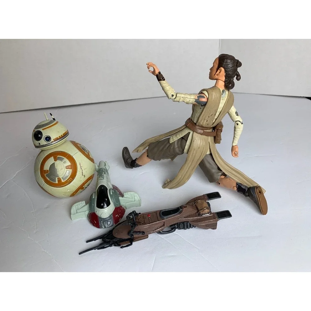 Star‎ Wars Collection Rey BB-8 Speeder Bike Slave I Action Figure Die Cast Mea